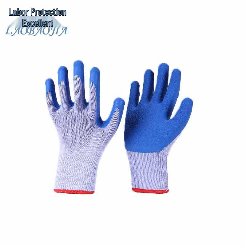 Wrinkle Latex Coated Work Safety Gloves One Size