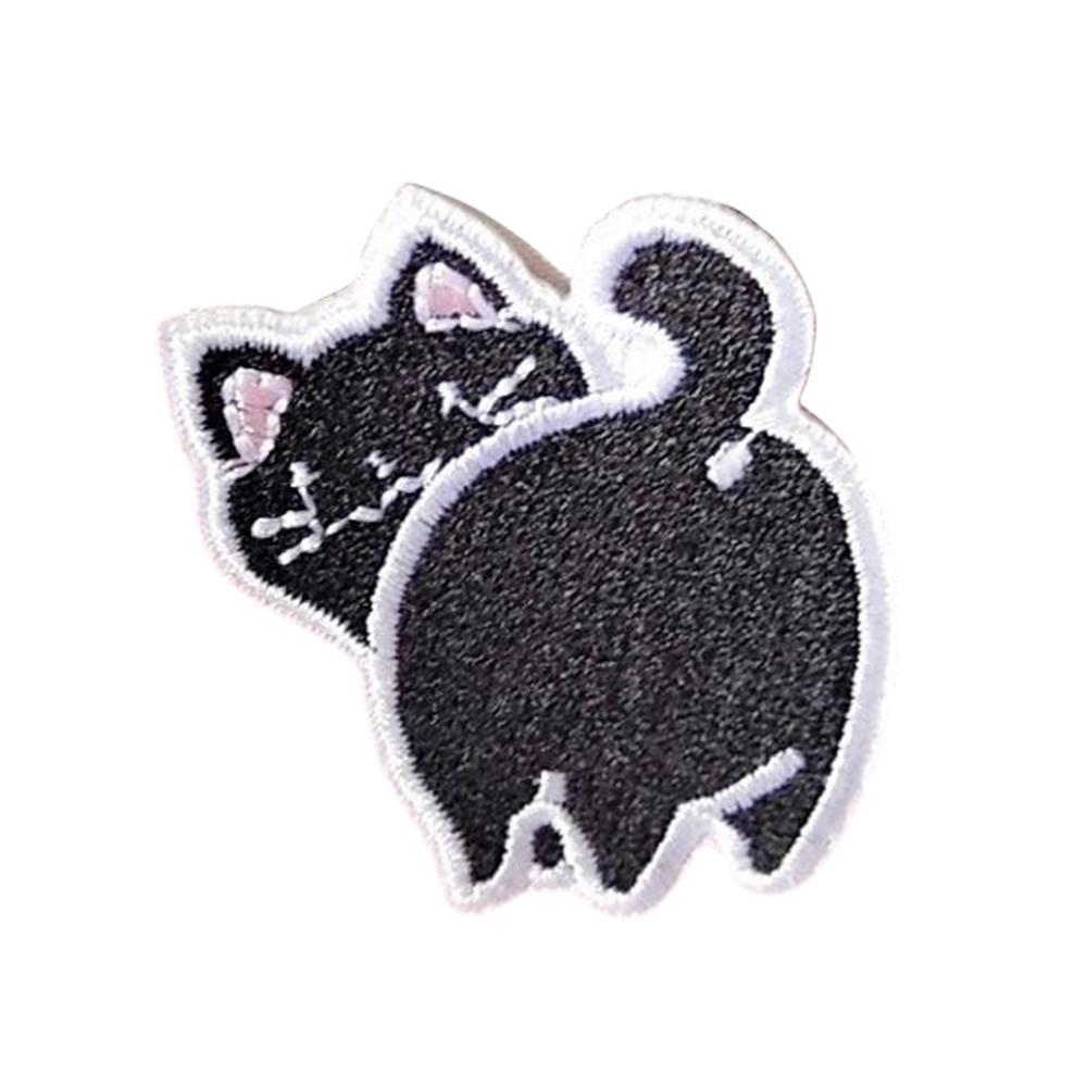 Cute Cartoon Turning Animal Embroidered Patches Creative Self-Adhesive Appliques DIY Craft Decorations