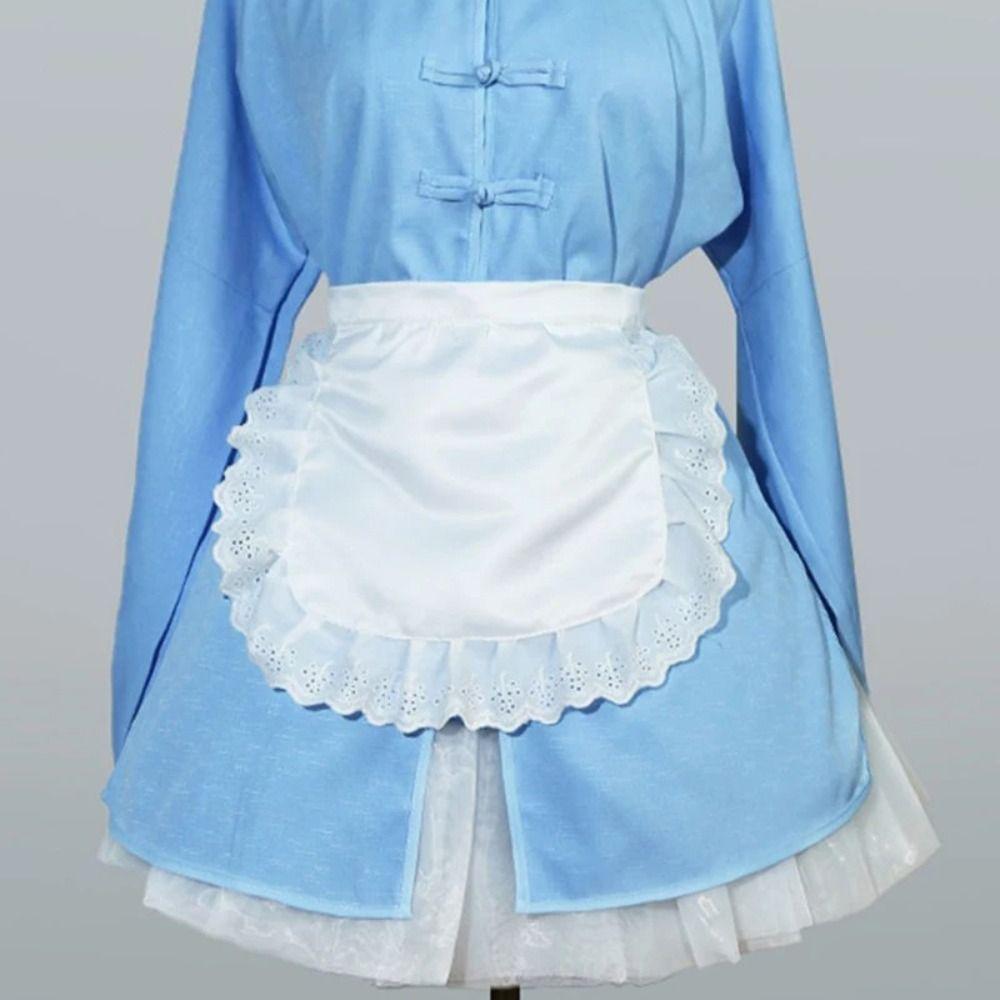 Sexy Lace Maid Apron Black White Short Waist Apron New Half Waist Apron  Home Work