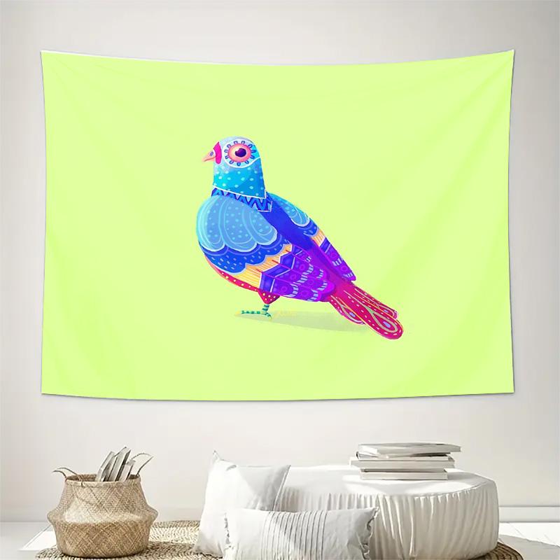 Bohemian Tapestry Wall Hanging Nature Birds Abstract Art Home Decor Room Aesthetic Dorm Wall Decor Vintage Textured Wall Hanging
