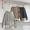 Retro Sweet Lace Patchwork Plaid Long Sleeve Shirt for Women – Loose, Slimming, Versatile