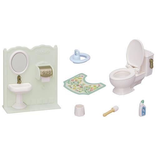 Jouet - SYLVANIAN FAMILIES - 5740 Les Toilettes - Toilettes Avec Chasse D'eau Et Accessoires