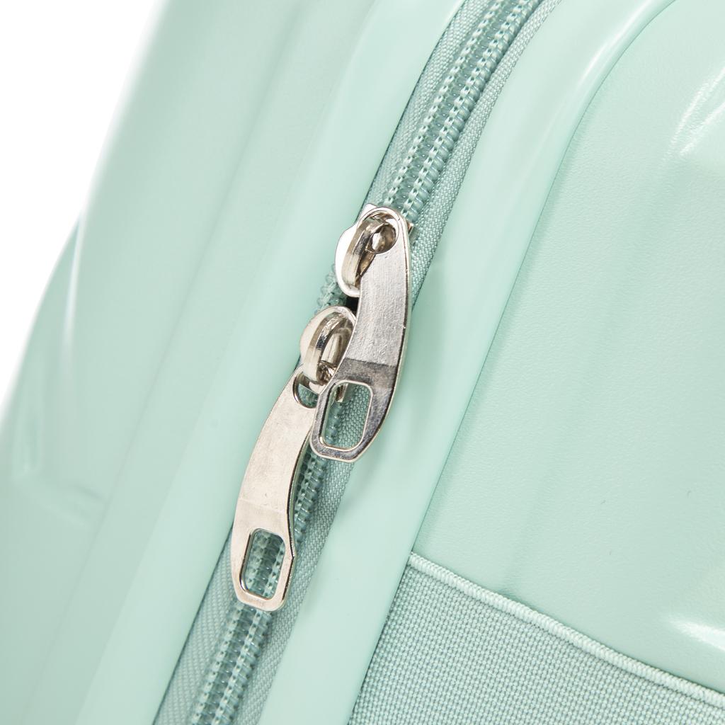 14"/19" 2-piece ABS spinner luggage set with combination lock & 14" cosmetic bag (mint green)