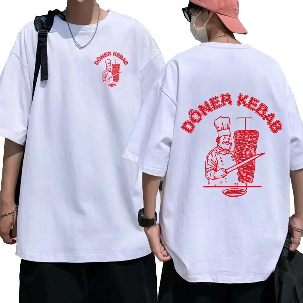 Doner Kebab Funny Graphic T-shirt Men's Cotton Short Sleeves T Shirt Casual Oversized T-shirt
