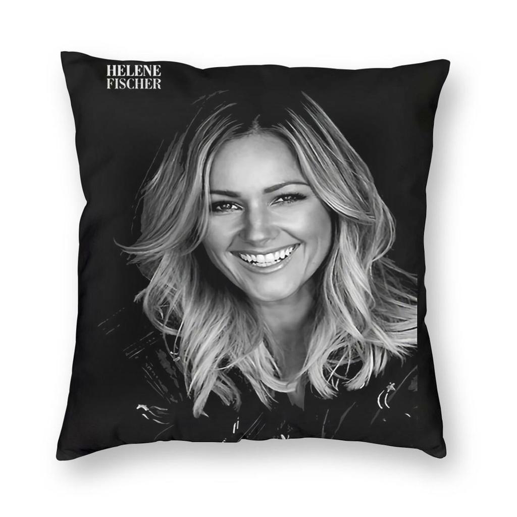 Hélène Fischer Echo Awards Housse de Coussin Carré Polyester Lin Velours Décor Créatif Housse de Coussin d'Appoint Housse de Coussin de Maison x