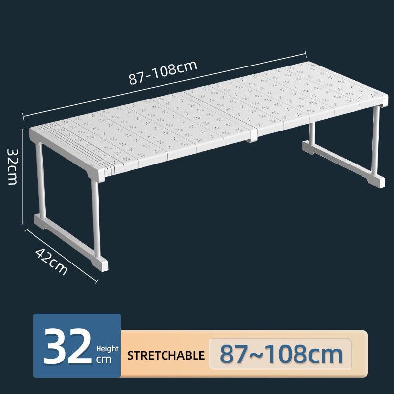 Retractable Kitchen Sink Organizer: Multi-Functional Layered Storage Shelf