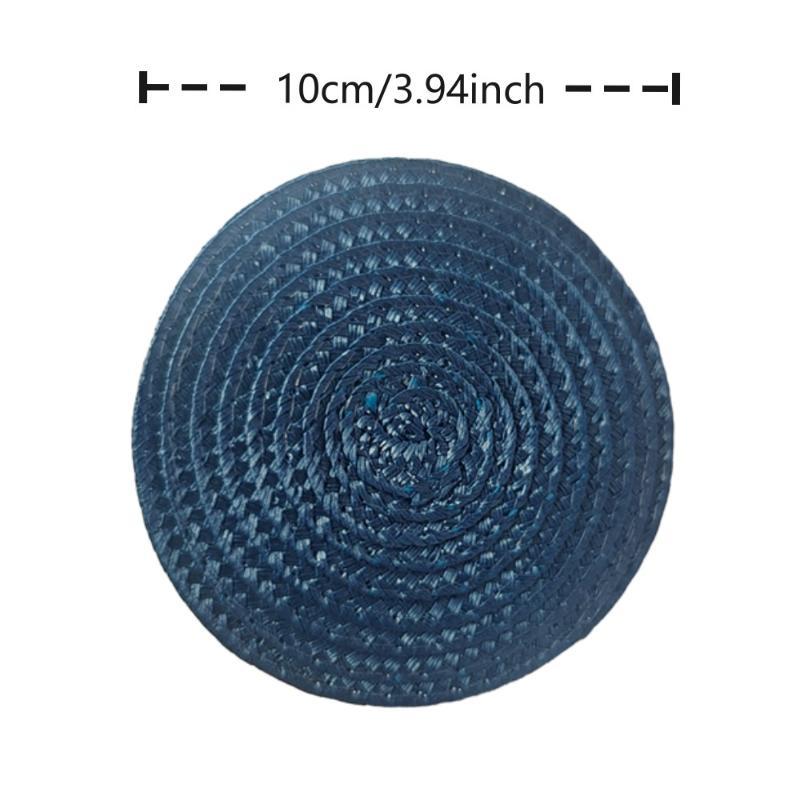 Round Woven Placemats Heat Resistant Non Slip For Kitchen Table Holiday Home Use