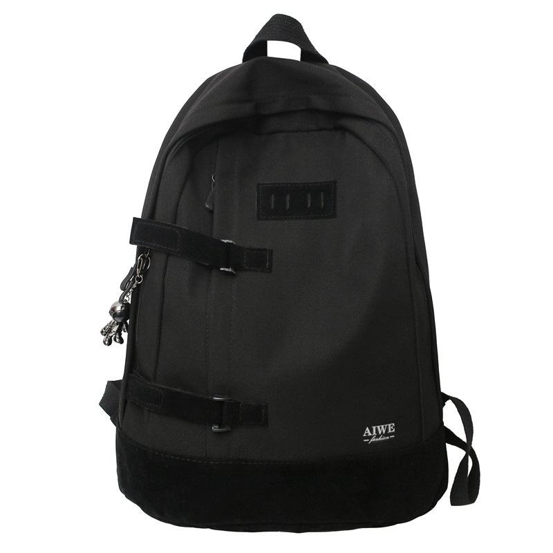 

Рюкзак контрастного кольору. Шкільний рюкзак для молодшого старшокласника з літерами великої місткості чорний