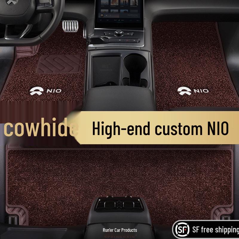 NIO ES6, ES8, EC6, ET7, ET5 Car Floor Mats - Full Surround Genuine Leather for Six or Seven-Seaters