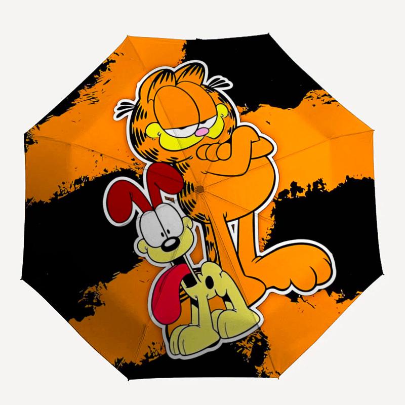 

1PC Garfield, Odie Pattern Small Travel Compact Windproof Umbrella, Automatic Folding Umbrella, Automatic Open/Close ,Gift-62