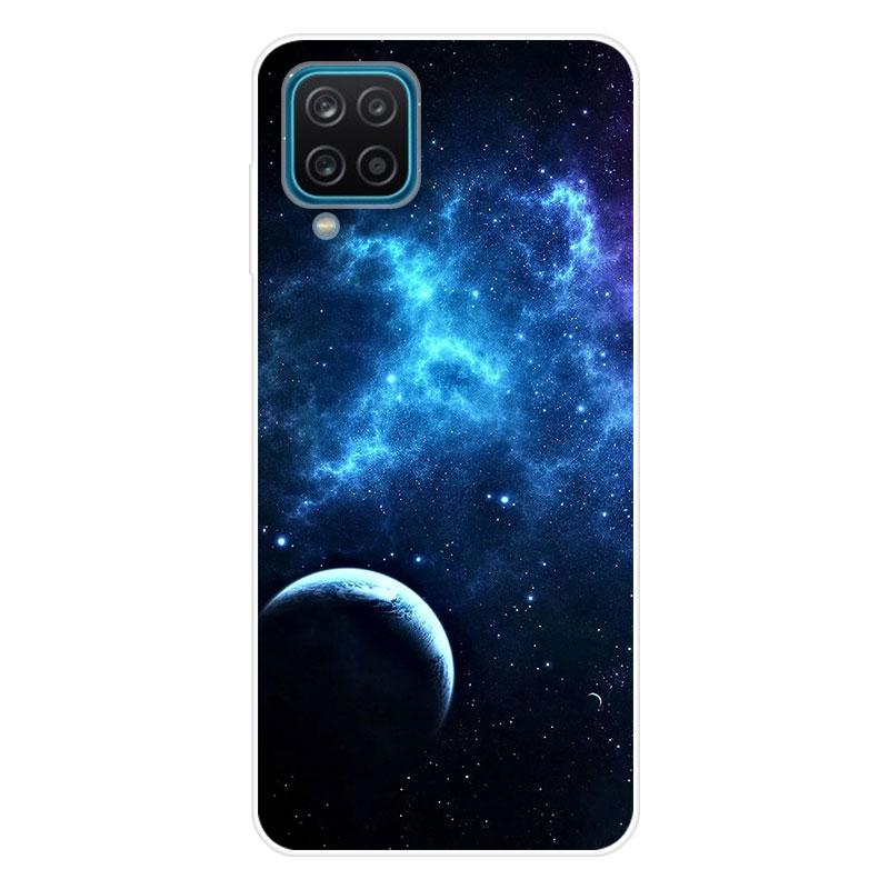 For Samsung Galaxy A12 A 12 GalaxyA12 Case Soft Silicone Back Cover Cartoon Phone Case Starry Sky