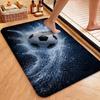 Soccer Ball Water Splash Print Theme Rug Soft Texture Nonslip Carpet For Hallway Balcony Study Home Party Decor Christmas Gift
