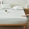Premium Cotton Plain Fitted Sheet Deep Pocket Elastic Edges Non Slip Sheet Home Mattress Protector Soft Sheets Couvre Lit