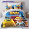 Bob the Builder Pattern Bedding,Quilt Set Quilt Cover Pillowcase Home Birthday Gift (1 * Duvet Cover + 2 * Pillowcase, Without Core)