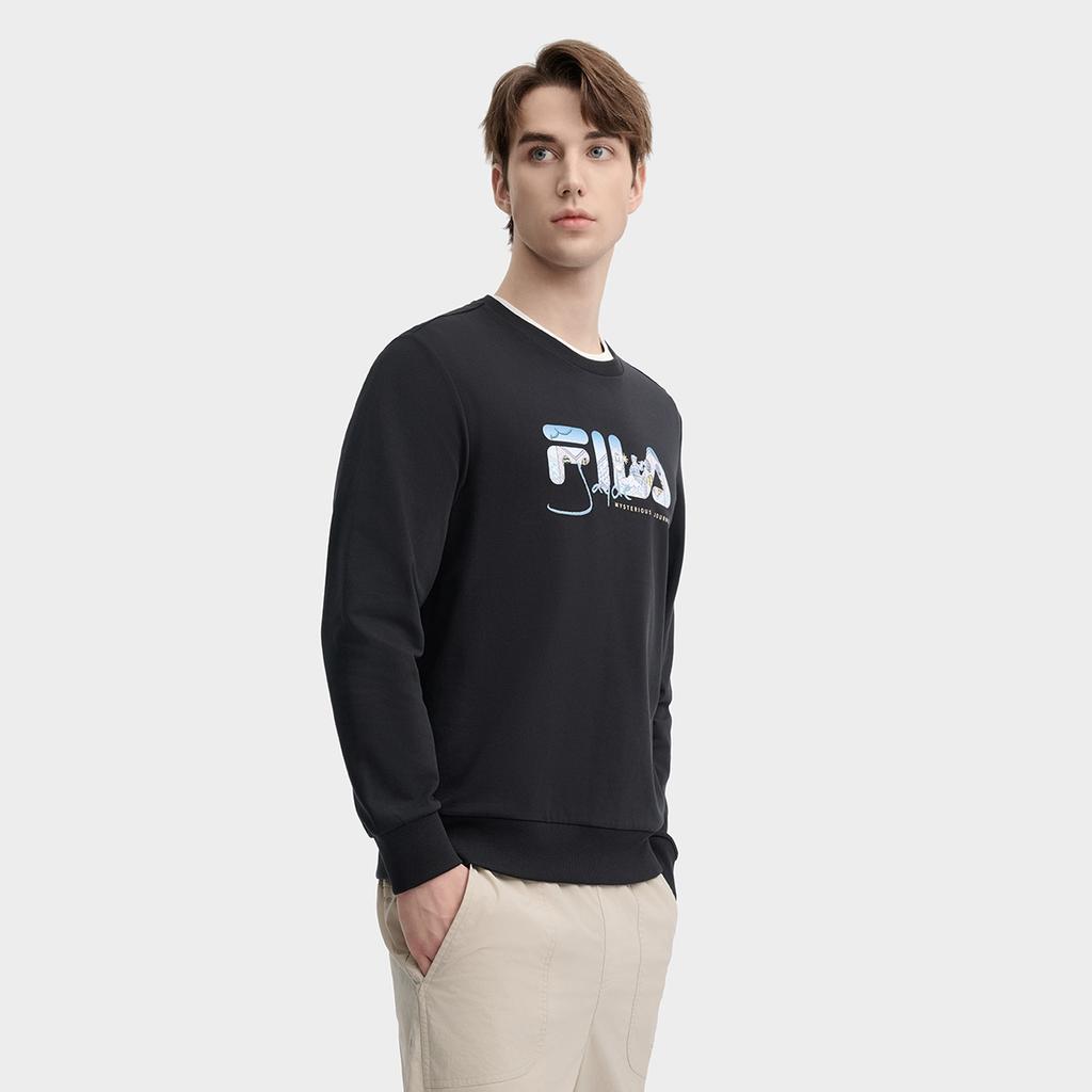 New FILA Sweatshirt Men's Jet Black F11M438204FBK