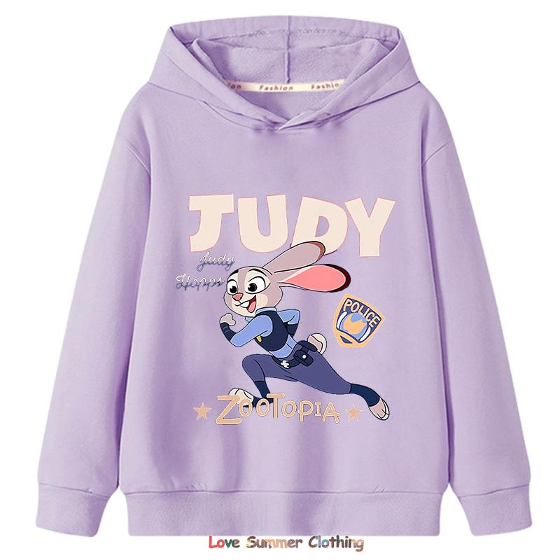 Nick Judy HD Print Kids Hoodie Zootopia Casual Unisex Pullover for Boys Girls 4-14 Years Winter Clothing Kid Hoodie Boys Sweatshirts