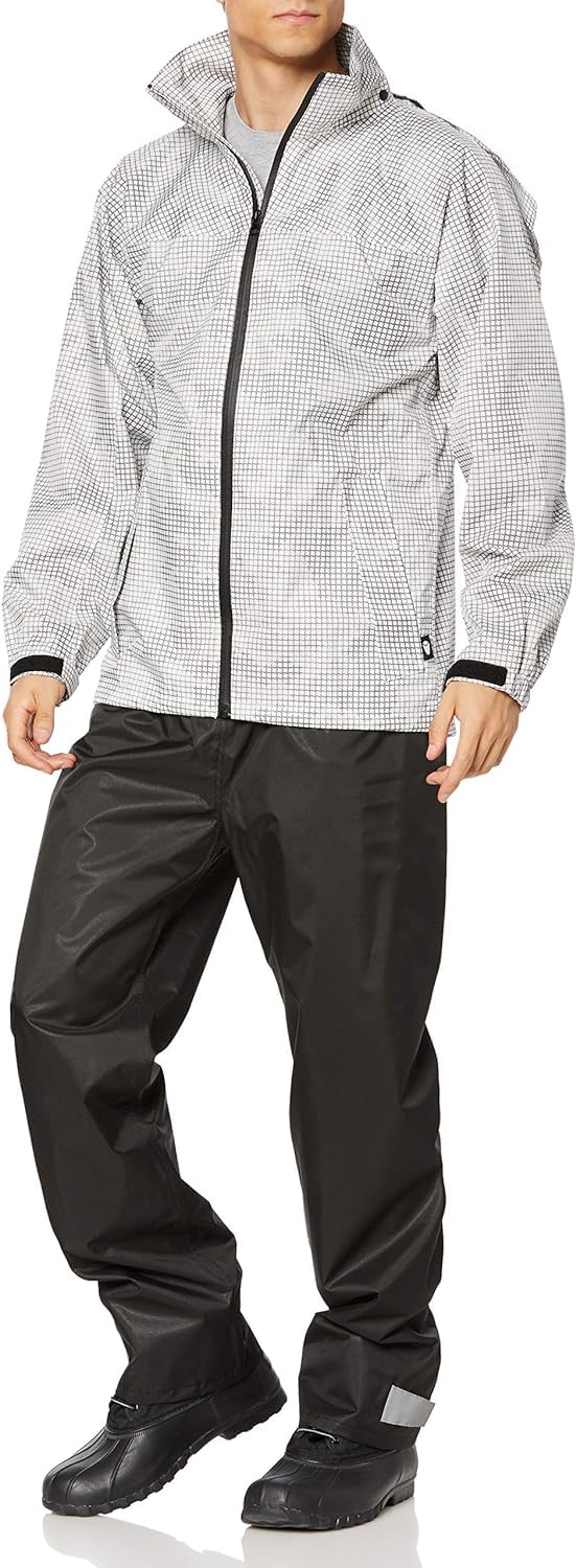 

Дождевой костюм Pirarucu с дождевым шейкером, вращающимся капюшоном, дышащий и водонепроницаемый, белый, размер L