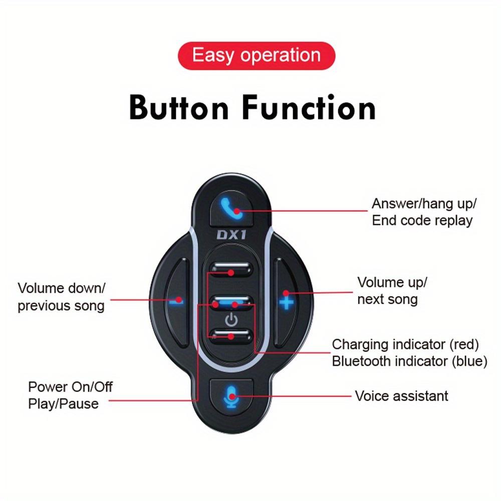 DX1 Bilratt Knapp Fjärrkontroll Trådlös Telefonsamtal Musikkontroll Säker Körning