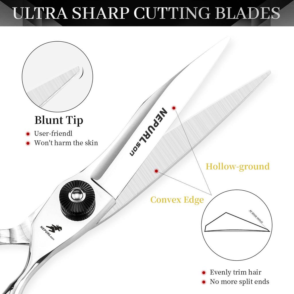 6-inch Napson Black Gem Double-Sided Sword Hairdressing Shears