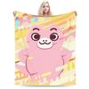Chibi Monster Island Buddies Fleece Throw Blankets 80S Blanket For Sofa Office Super Soft Bed Rug