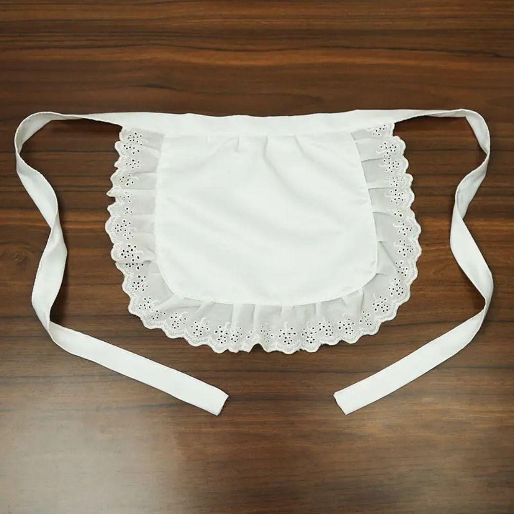 Sexy Lace Maid Apron Black White Short Waist Apron New Half Waist Apron  Home Work
