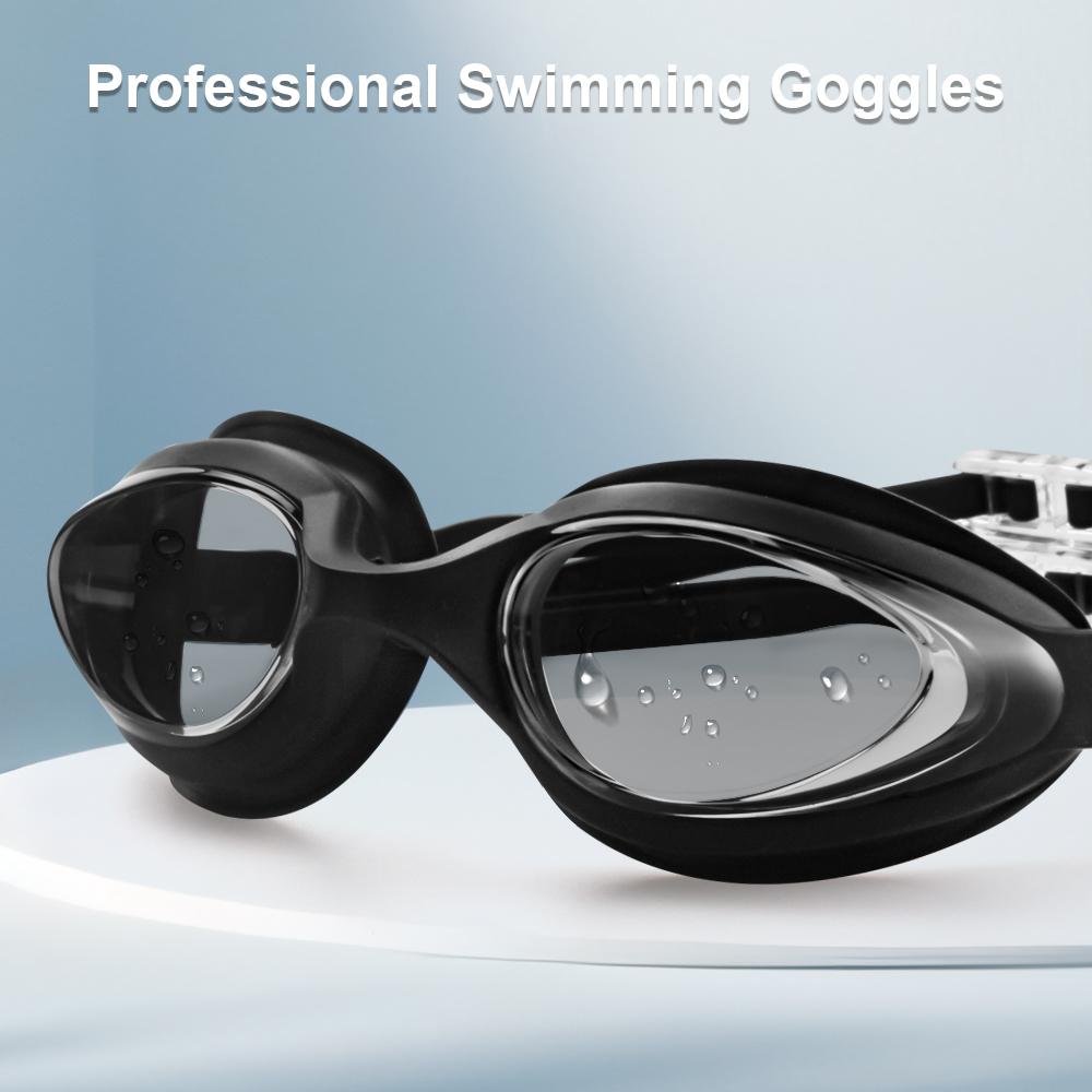 Professional Adult Anti-Fog Swim Goggles with HD Wide-Angle PC Lens Adjustable Waterproof Swimming Glasses