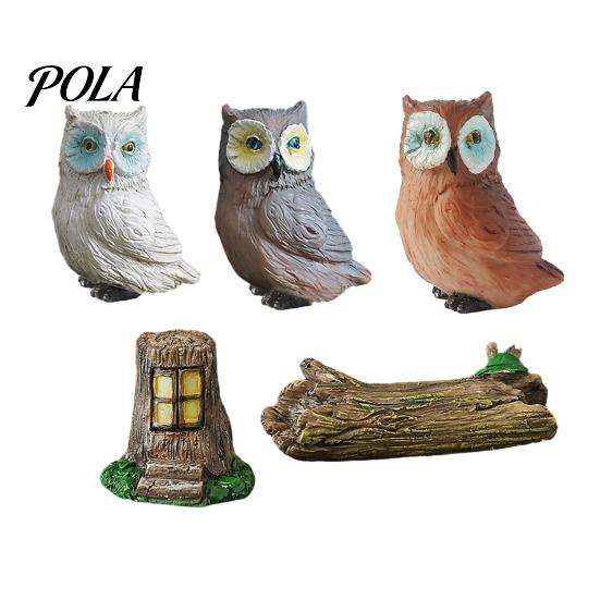 Decorative Garden Owls Mini Simulation Owl Resin Figurine, Lifelike Feather Texture Animal Statue, Weather-Resistant Micro Creative Scene Accessories