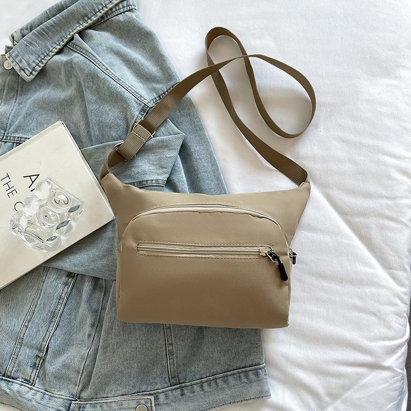 New casual messenger bag large capacity solid color couple fanny pack riding multi-function simple shoulder backpack