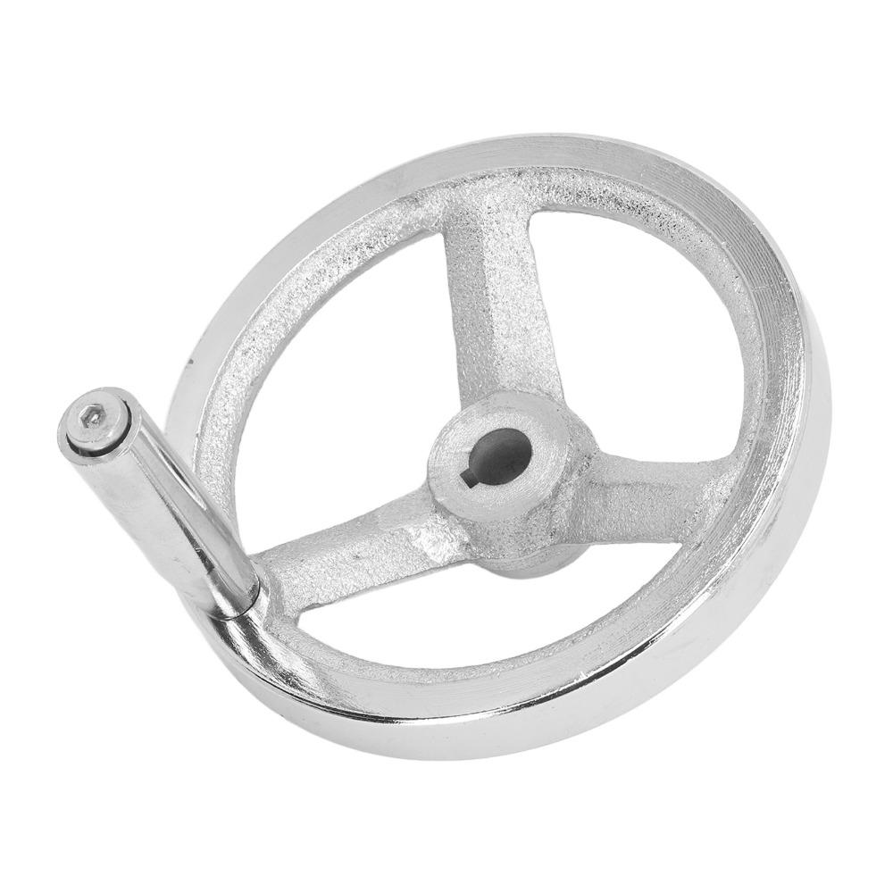 Runde Form Gusseisen Handrad Gusseisen Material Handrad mit Griff Für Drehmaschine
