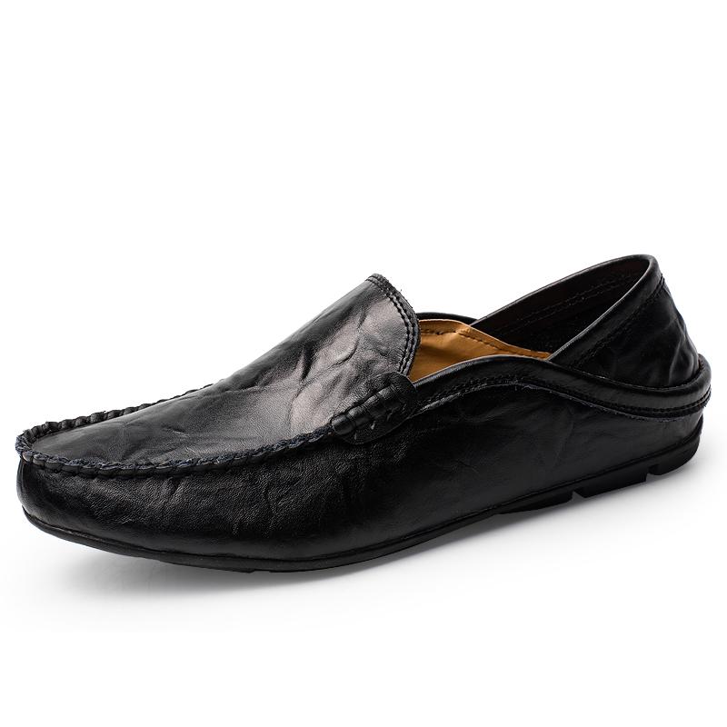 2024 Summer Mens Genuine Leather Loafers Handmade Driving Shoes Male Casual Italian Luxury Loafers Shoes Brand Moccasins for Men