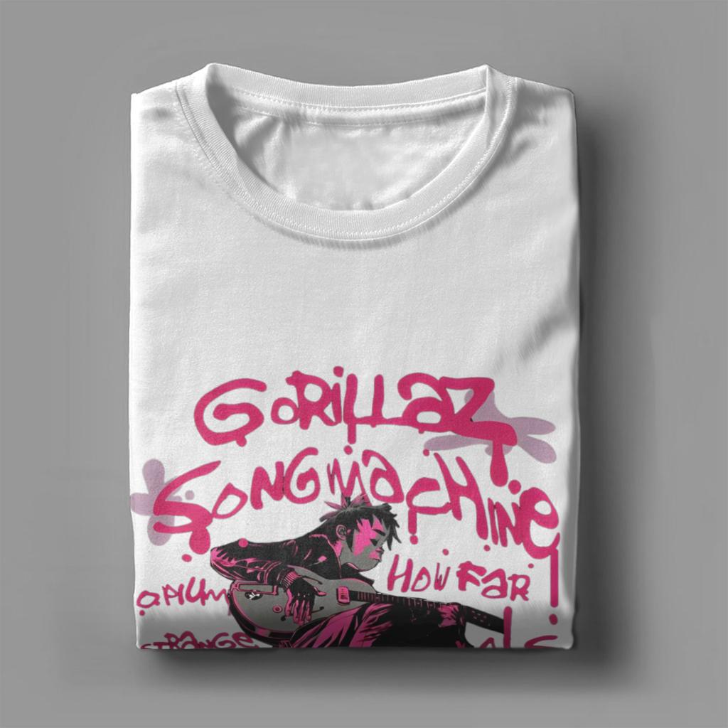 Musikband Gorillaz Punk Rock T-Shirt Sommer Harajuku T-Shirts Männer Baumwolle Rundhals Übergröße 5XL T-Shirts Kurzarm-T-Shirt