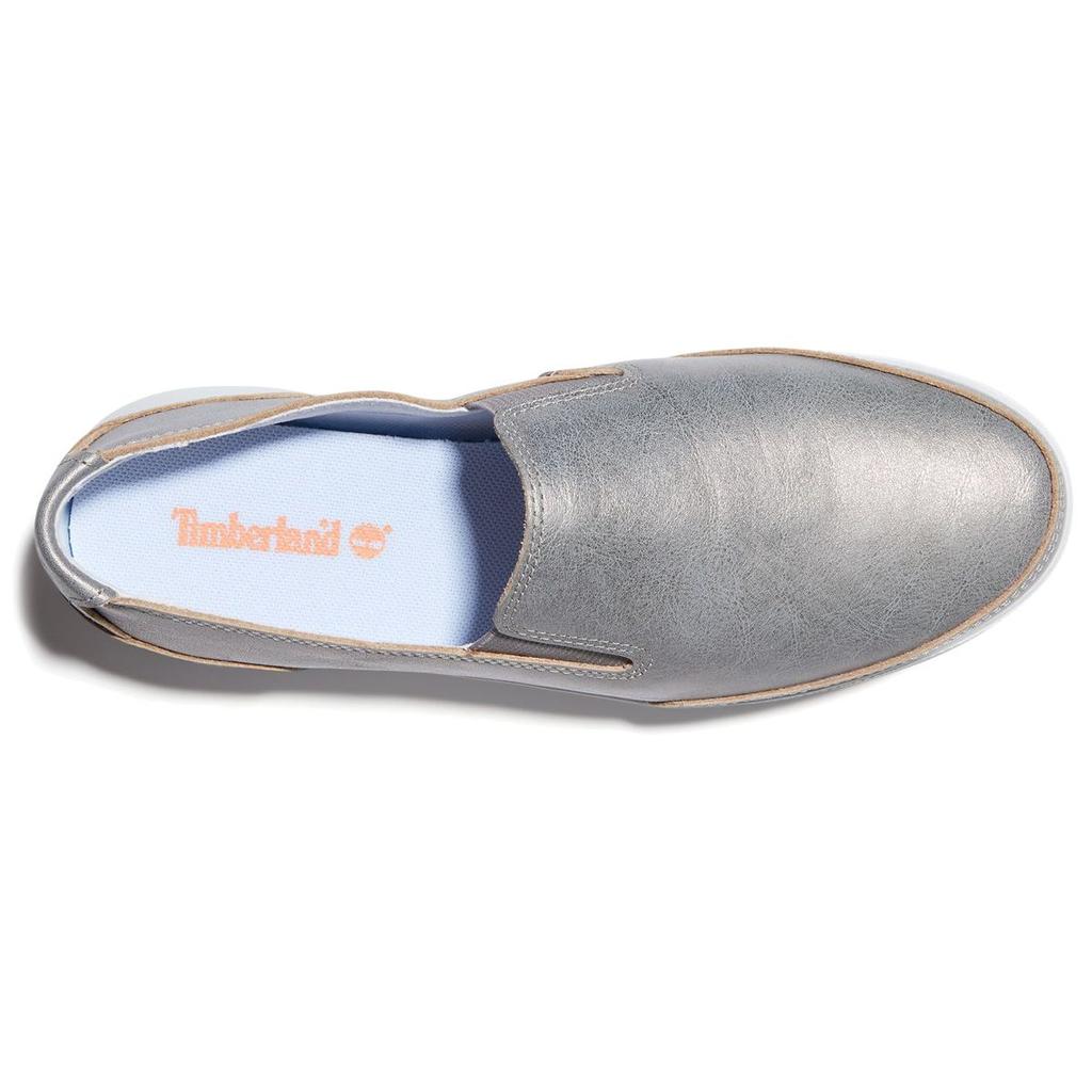 Timberland Comfortable Lightweight Durable Slip-Resistant Low-Top Slip-On Shoes Women Shoes Silver Gray A24WV030