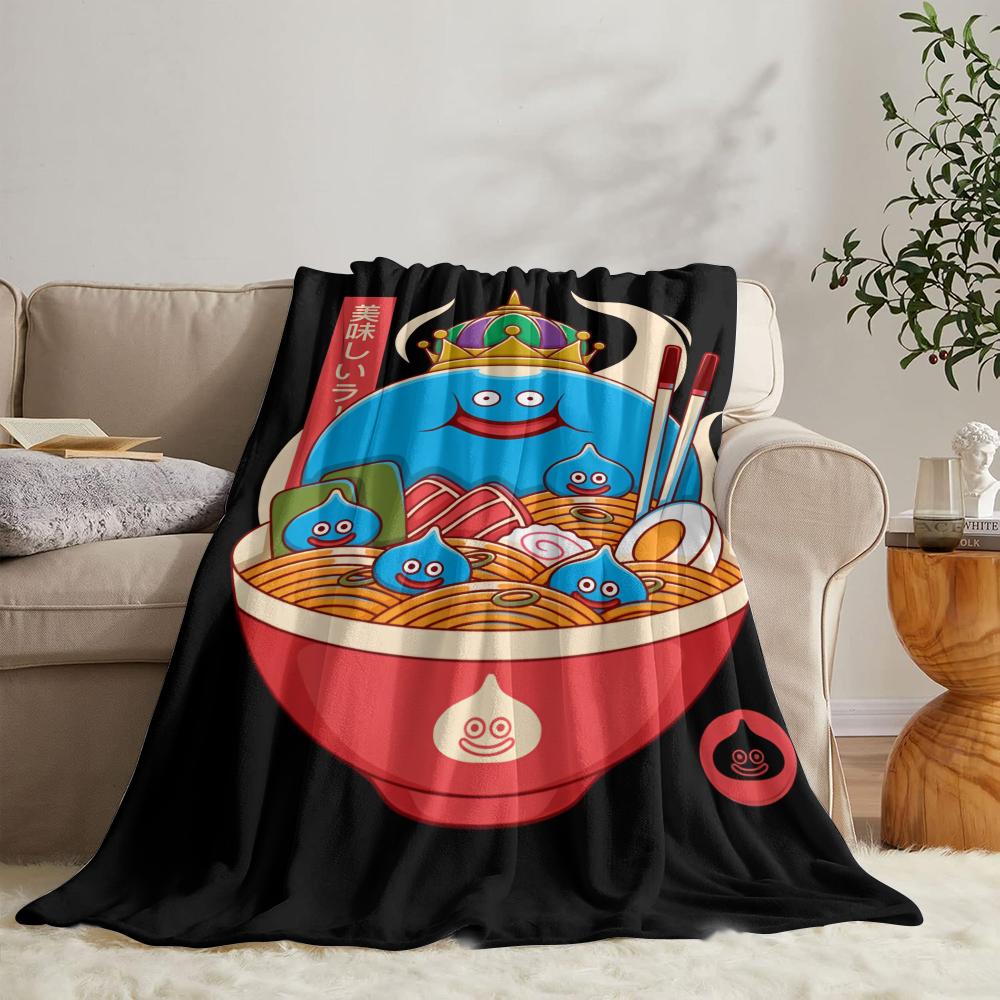 GUOYU Blanket DDragon Quest Slimes Throw Soft Flannel Throw Summer Blanket Lightweight Cozy Nap Blanket for Sofa Bed Travel