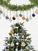 22mm Electroplating Colorful Glass Ball Pendant Crystal  DIY Christmas Decoration Christmas Tree Pendant