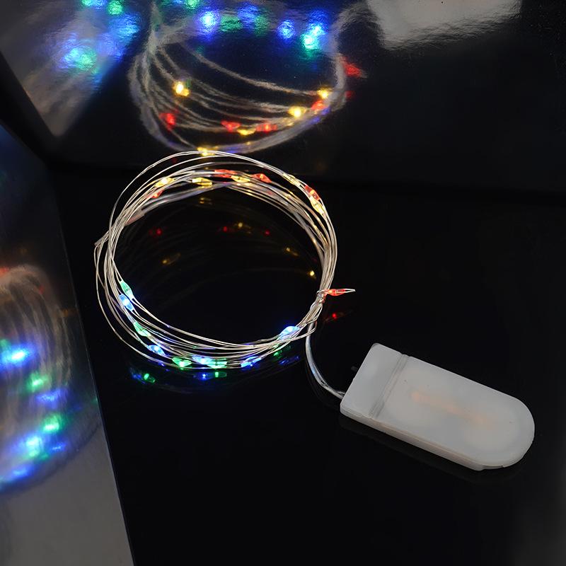 

Colorful Star LED Copper Wire String Lights with Battery Box for Indoor Holiday Decoration 2 meters, 20 lights разноцветный