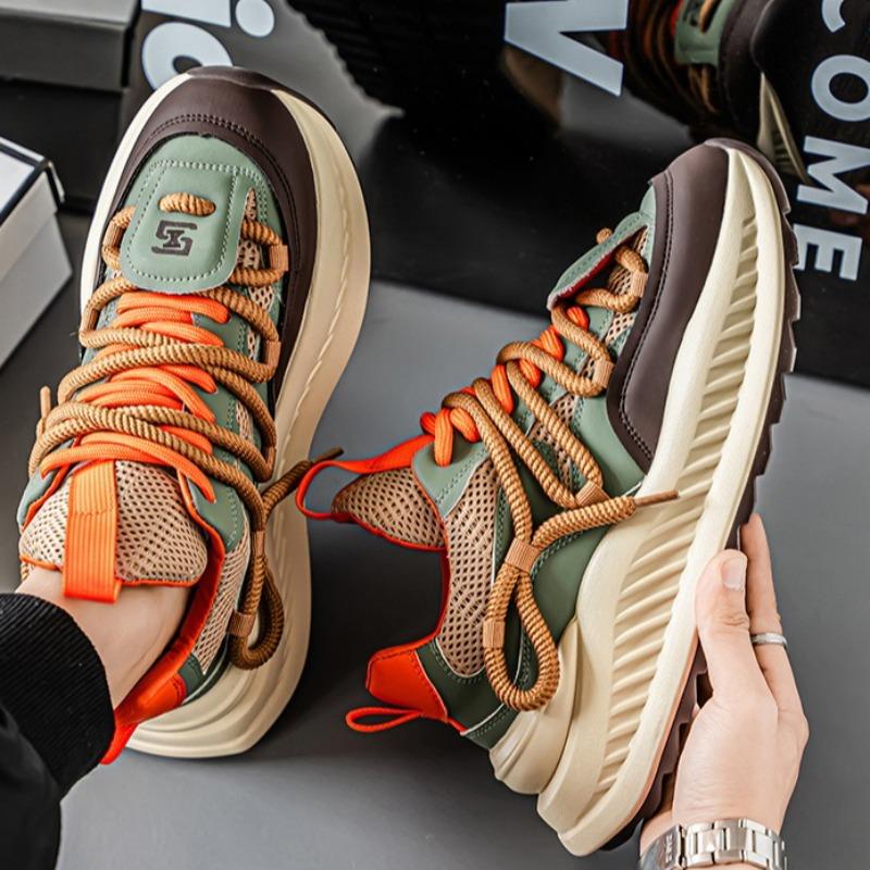 Men Platform Sneakers  New Breathable Casual Shoes Designer Men's Dad's Shoes Height Increase Platform Sport Shoe Man Shoes