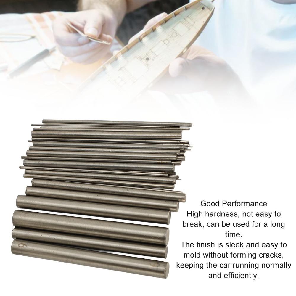 36PCS Solid Round Stainless Steel Rod Stainless Steel Round Metal Rod  Wire Wrapping