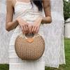 Rattan Shell Handbag Luxurious Desinger Brand Shoulder Bag Fashion Summer Shoulder Handbag Straw Large Women Tote Bags Purses