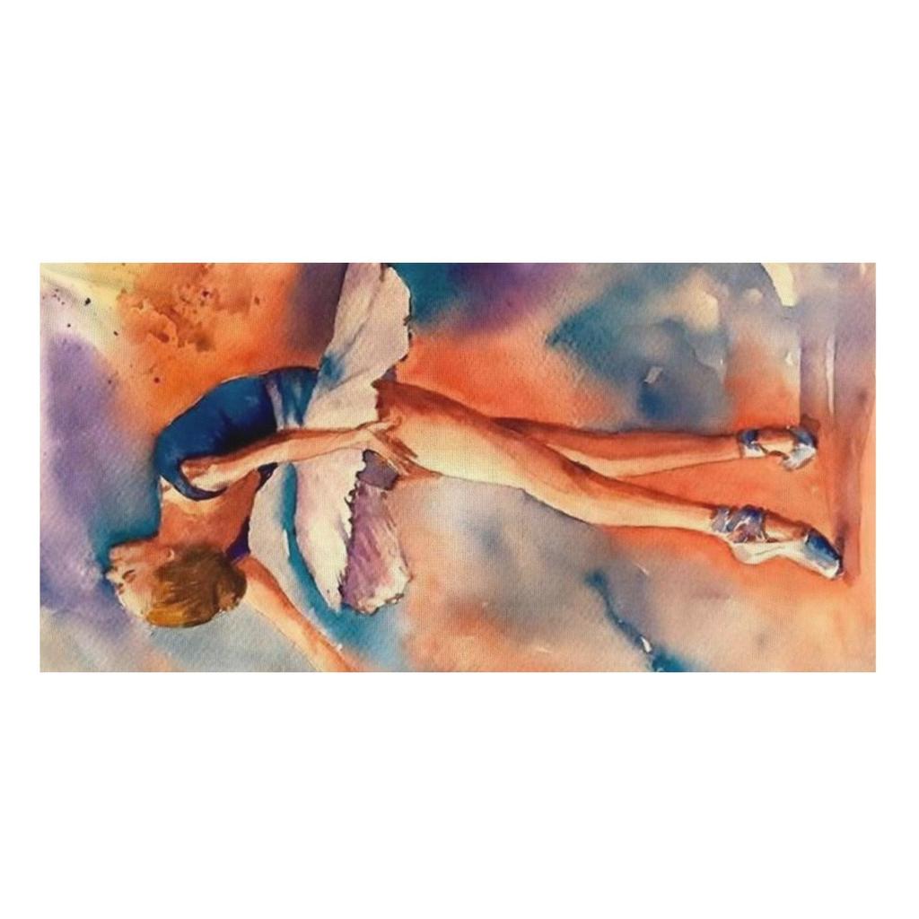 Watercolor Gymnastic Elegant Dance Girl Beach Towel Ballet Girl Soft Absorbent Bath Towel Quick Dry Towel for Bathroom Hotel Gym