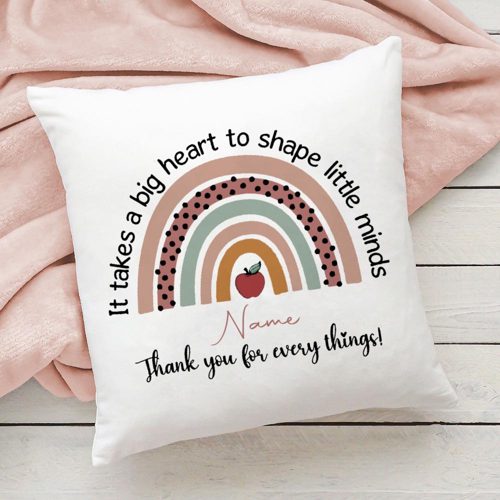 Personalised Pillow Case Custom Name Cushion Cover Teacher Life Decortion Pillowcase Theacher's Day Thanks Gifts for Teachers