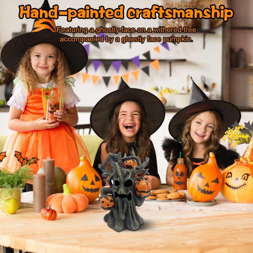 Exquisite Halloween Pumpkin Tree Decor Ghost Face Ghost Tree Ornament  Gift-Worthy