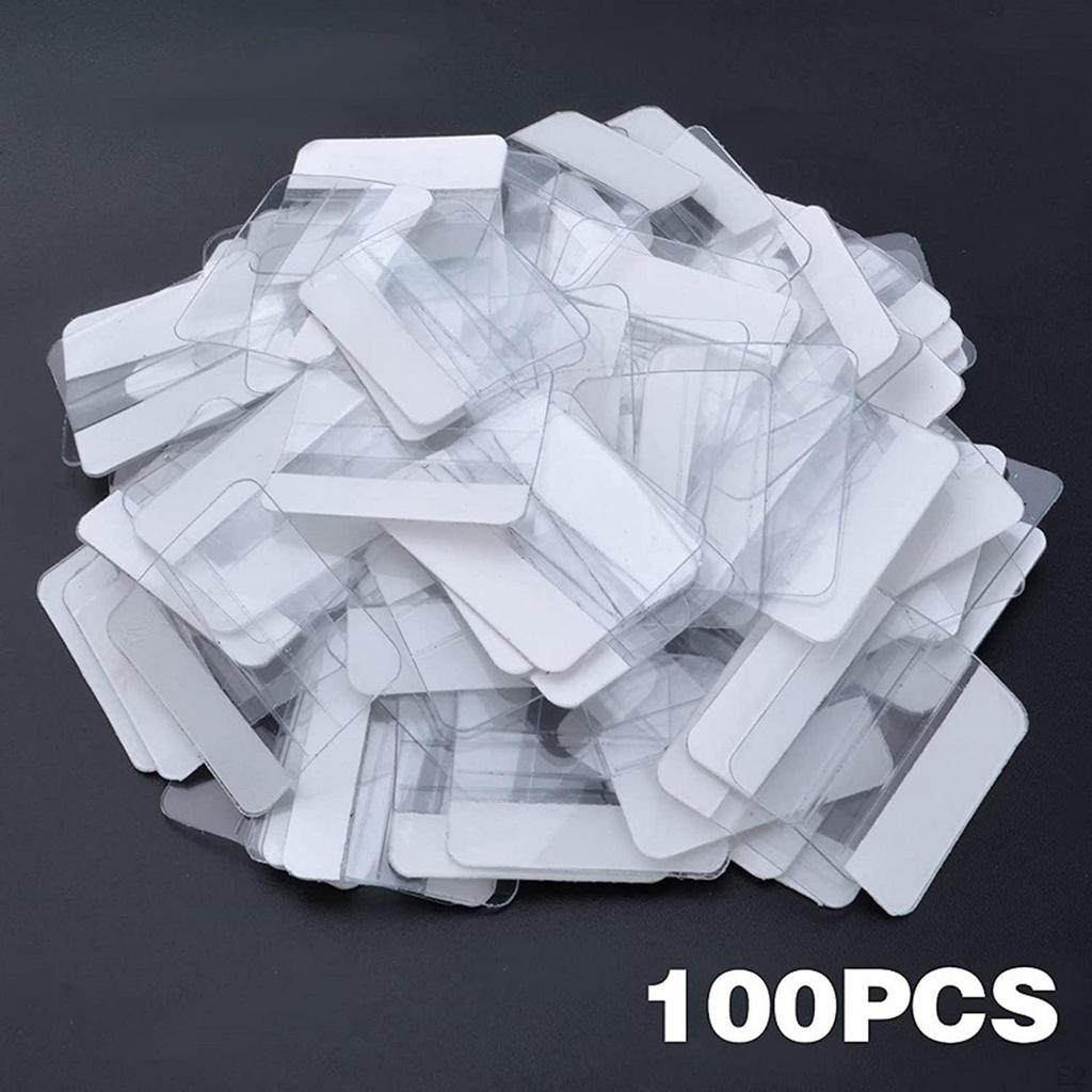 100x Earring Card Adapter Jewelry Display Clear Adhesive Lip for Necklace