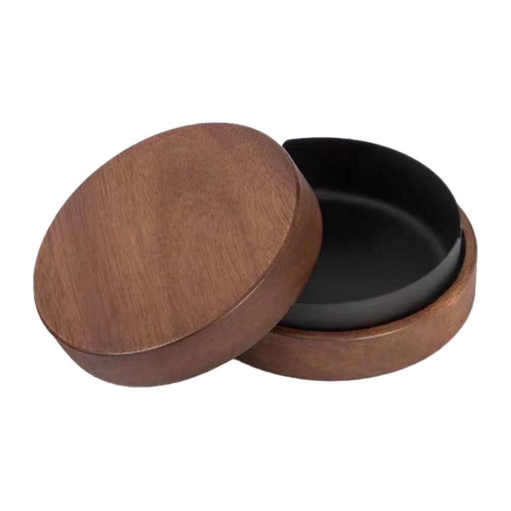 Wooden Ashtray with Lid Stainless Steel Liner Ash Tray Windproof Ashtray for Indoor Or Outdoor Use Patio Office & Home