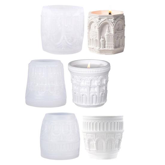 Yousheng Renaissance Silicone Mold DIY Epoxy Resin Candle Holder Storage Cup Mold for Jewelry Plaster Crafts Nordic Style Display Mold