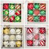 9Pcs/set 6CM Xmas Tree Hanging Pendant Painted Xmas Baubles  Christmas Party Decoration