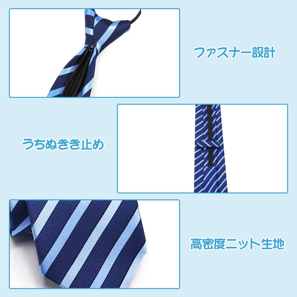 [Coollooda] One-touch tie for men, zip-up style, easy to put on in 5 seconds, easy to wear tie, zipper tie, washable, suitable for business, job