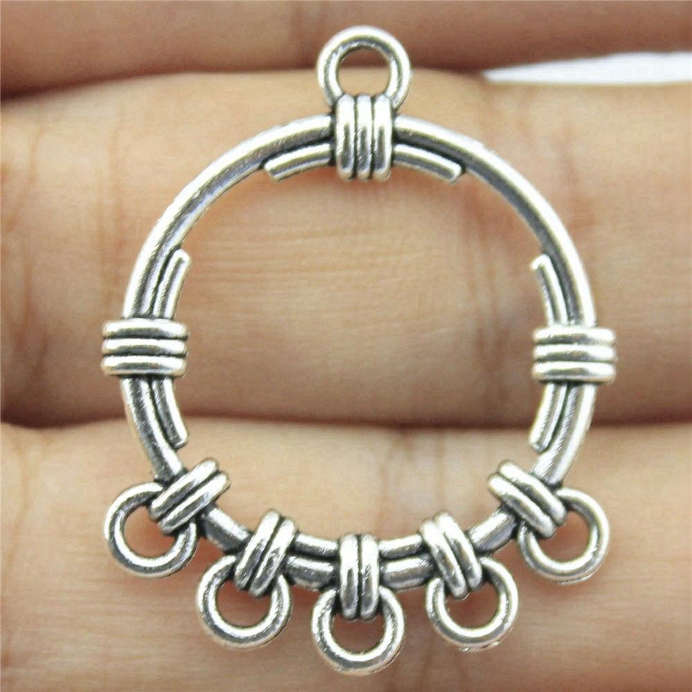 Accessoires Pièces Connecteur Boucle d'Oreille Rond Multi-Trous Fournitures de Bijoux de Mariage ZA044