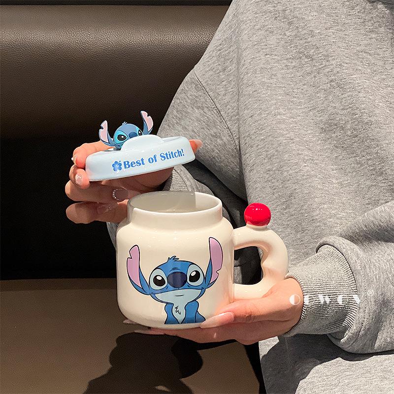 2025 New Style Ceramic Stitch Mug with Lid - Perfect Gift for Girls