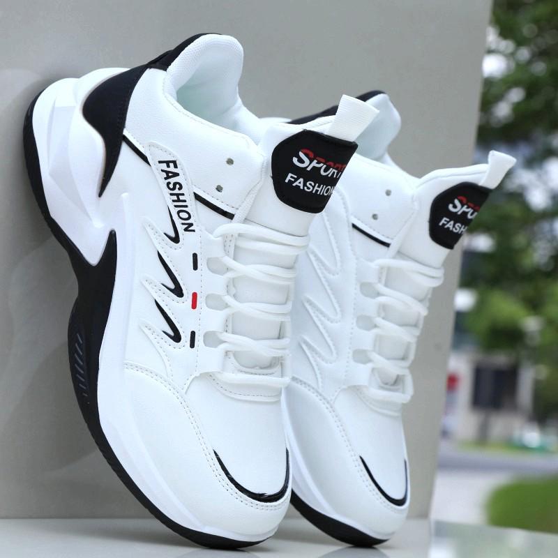 Men's High-Top Mesh Basketball Shoes, Breathable Non-Slip Sports Sneakers for Spring/Summer - Versatile White Running Shoes for Students