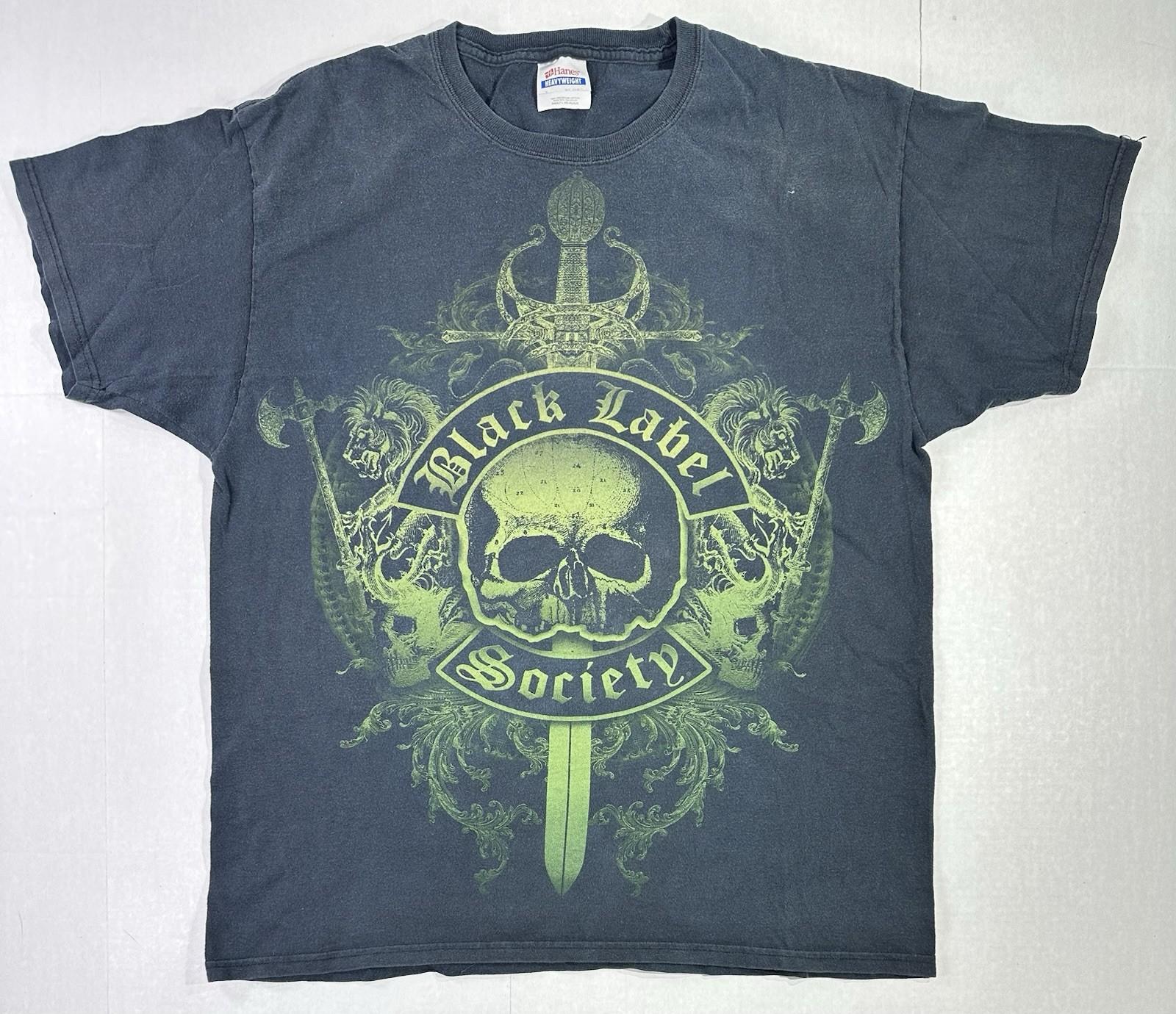 Vintage Black Label Society Skull Sword Men’s L Hanes Heavyweight Unisex T-Shirt M